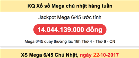 ketqua Vietlott Chu Nhat 22-10-2017